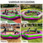 OZIS 15FT Inflatable Gaga Ball Pit with Gagaball, Portable Gagaball Court for Indoor/Outdoor Sports, Family Activities Easy to Setup (GreenPurple)