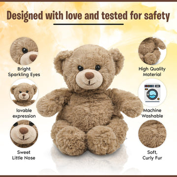 Made By Aliens Plush Teddy Bear Stuffed Animal - Soft Cuddly Huggable Plush Toy for Kids & Adults - 9 Inch for Birthday Graduation Valentine