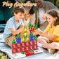 Zupooko Mini Magnetic Tiles for Kids Ages 3-8, Travel Magnetic Building Blocks with Metal Storage Box, STEM Educational Toys, Montessori Sensory