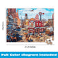Buffalo Games Old Western Town - Dominic Davison - 500 Piece Jigsaw Puzzle for Adults - Challenging Vintage Western Art with Bonus Diagram - Country