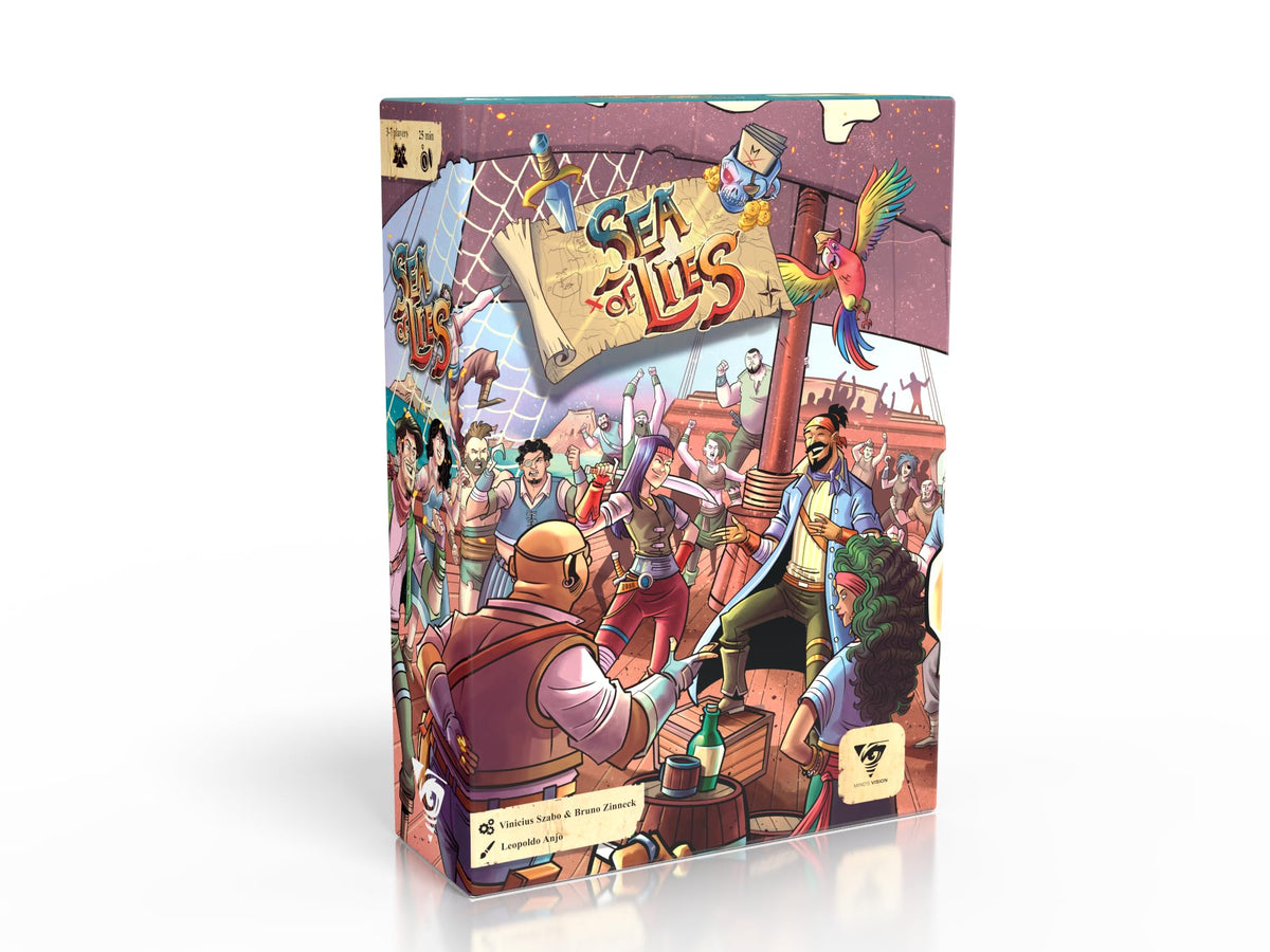 Mind's Vision Sea of Lies | 3-7 Players | Trick Your Opponents to Become The Ship's Captain! Swashbuckling Social Deduction