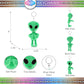 DolliBu Green Alien Cute Accessories - Space Alien Charms for Girls & Boys - 5 Inches