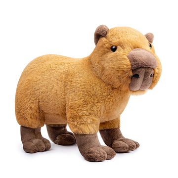 ZHONGXIN MADE Simulation Capybara Plush Toy - Soft Real Life Rodent Simulation Plush Toys, Lifelike Wild Animals Crawling Capybara Stuffed Toys