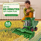Uarzt Remote Control Combine Harvester Tractor Toy with Corn Head, RC Tractor Toys for Kids 3+, Light/Spray/Sound/1/24 Scale, Farm Toy Combine