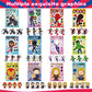36 Pieces Make-a-face Stickers Pack, Heroes Make Your Own Stickers, Mixed & Matched with 12 Designed Characters(3 of Each) for Party Decoration