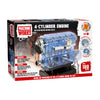 Machine Works Build Your Own Visible Model Engine Toys - Replica Model Building Kit 100+ Pieces- Features Working Sounds and Illuminiation, Internal