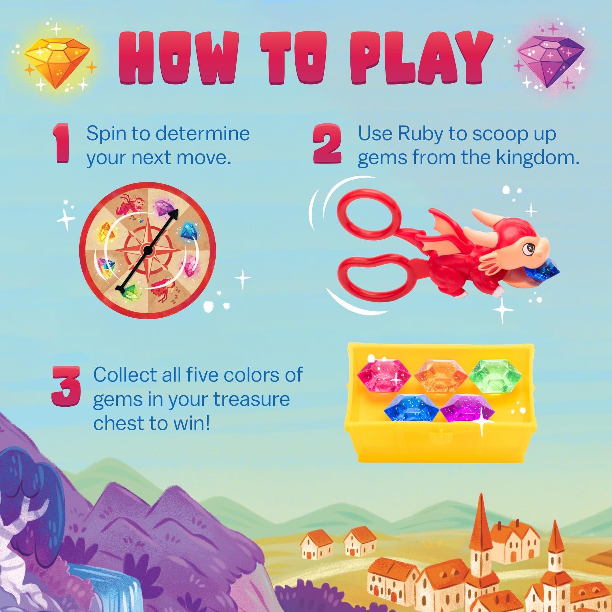 Educational Insights Ruby's Gem Quest - Toddler Board Games for 3 Year Olds, Fine Motor Skills Toys for Toddlers, Color Matching Preschool Games, Fine