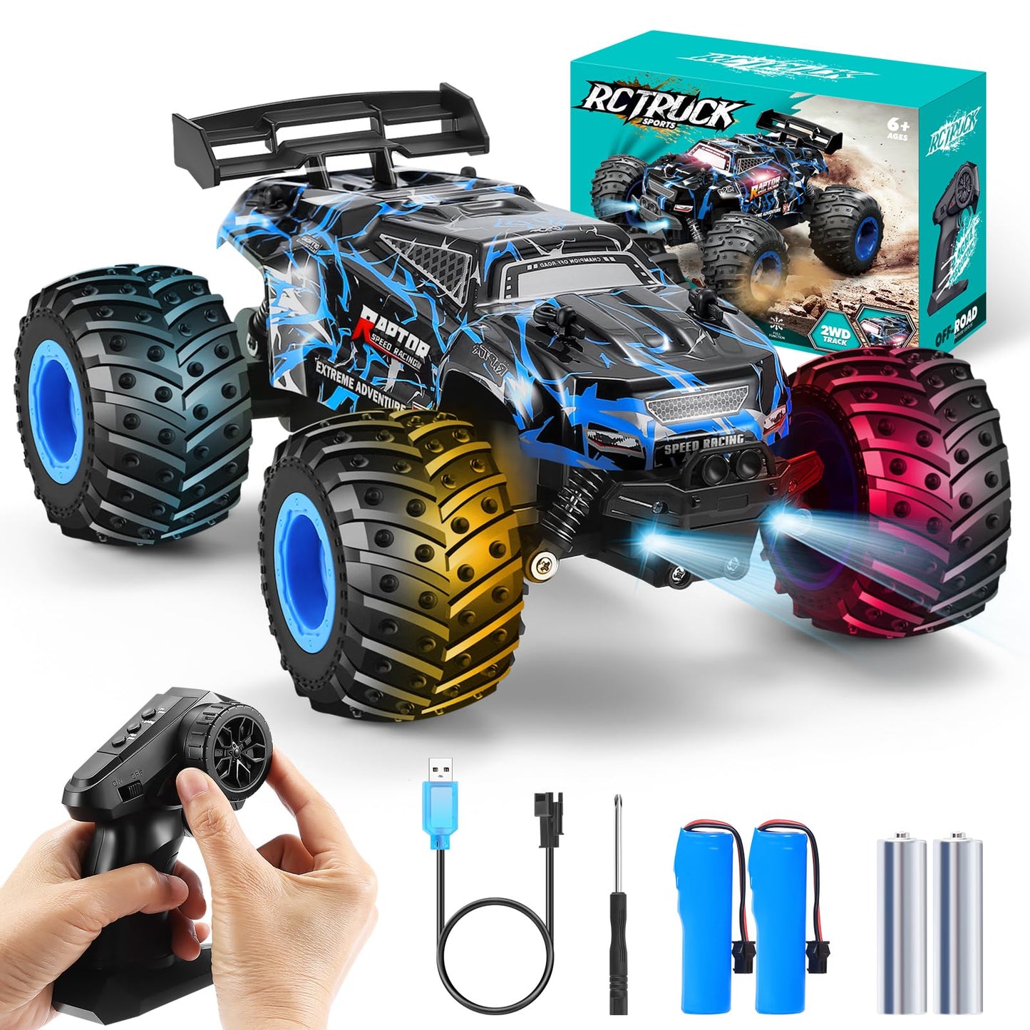 BIFYTON Remote Control Car, Rechargeable 1:18 Rc Cars, All-Terrain RC Truck