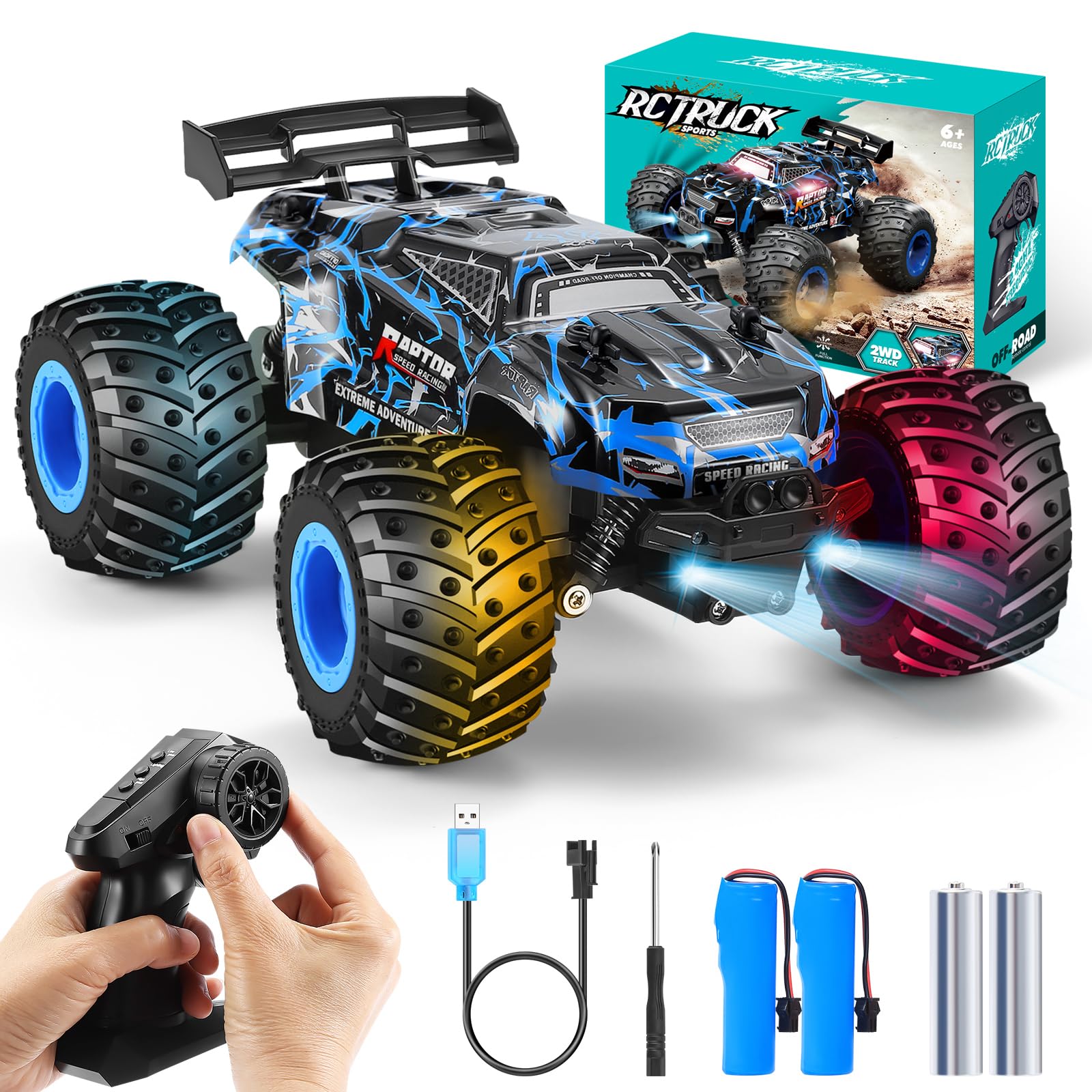 BIFYTON Remote Control Car, Rechargeable 1:18 Rc Cars, All-Terrain RC Truck