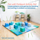 ECR4Kids SoftZone Patchwork Toddler Blocks, Foam Cubes, Contemporary, 12-Piece