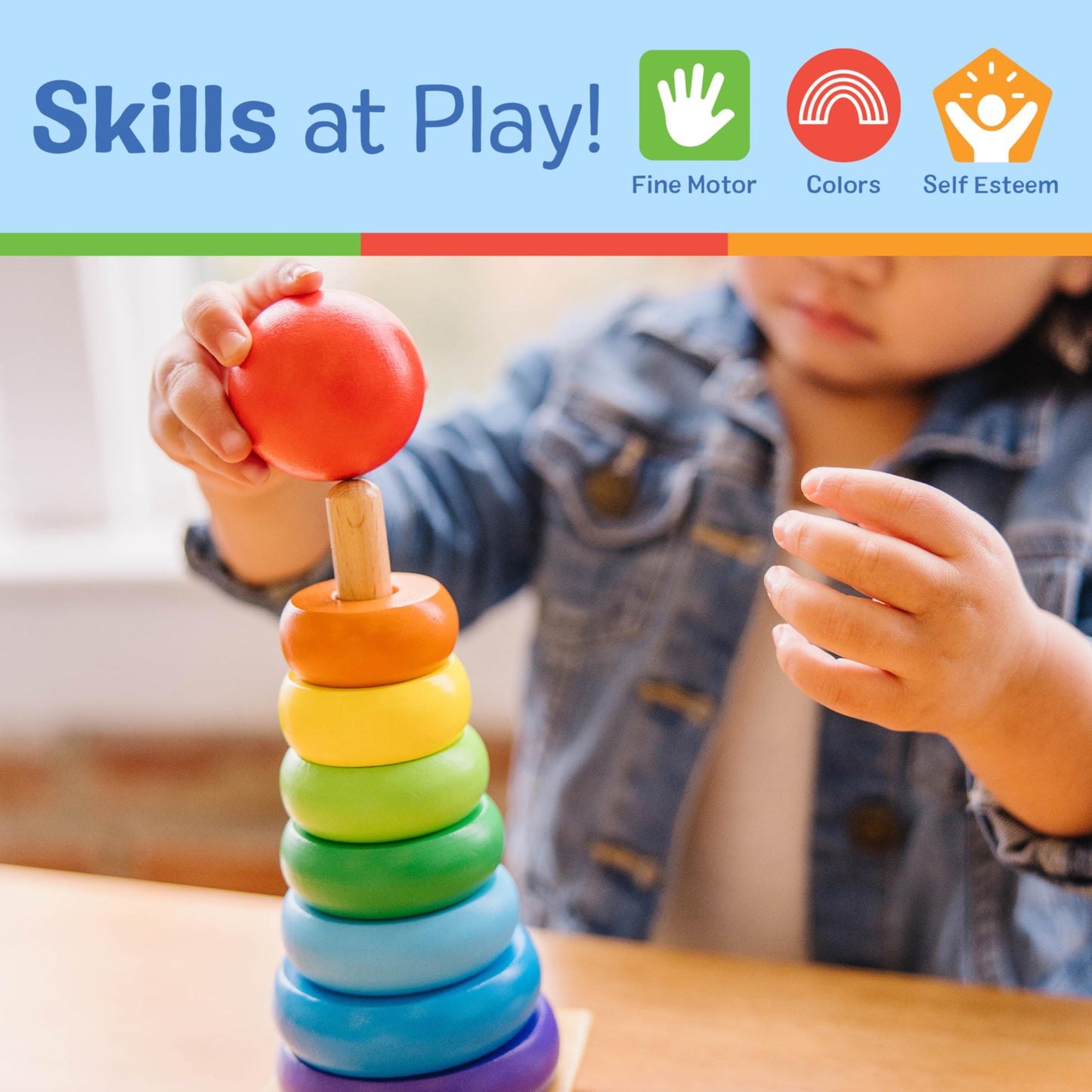 Melissa & Doug, Toy Stacker Rainbow