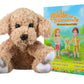 LAHEY LANE Goldie The Goldendoodle Stuffed Animal and Award Winning Children's Storybook, New Sturdy Cover Storybook with Ultra Soft Golden Retriever