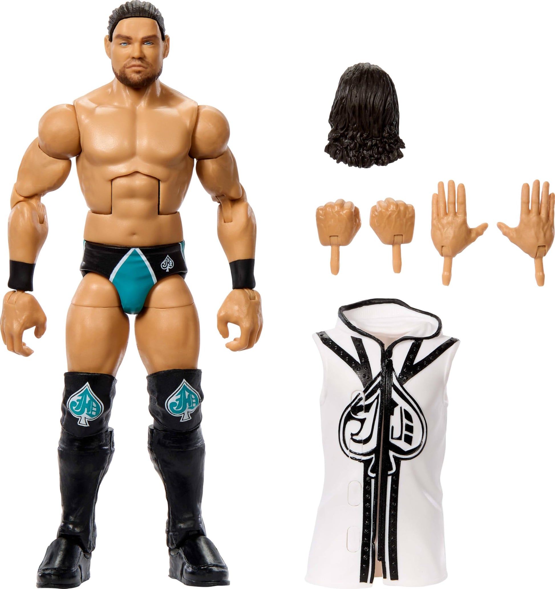 Mattel WWE Elite Action Figure & Accessories, 6-inch Collectible JD McDonagh with 25 Articulation Points, Life-Like Look & Swappable Hands