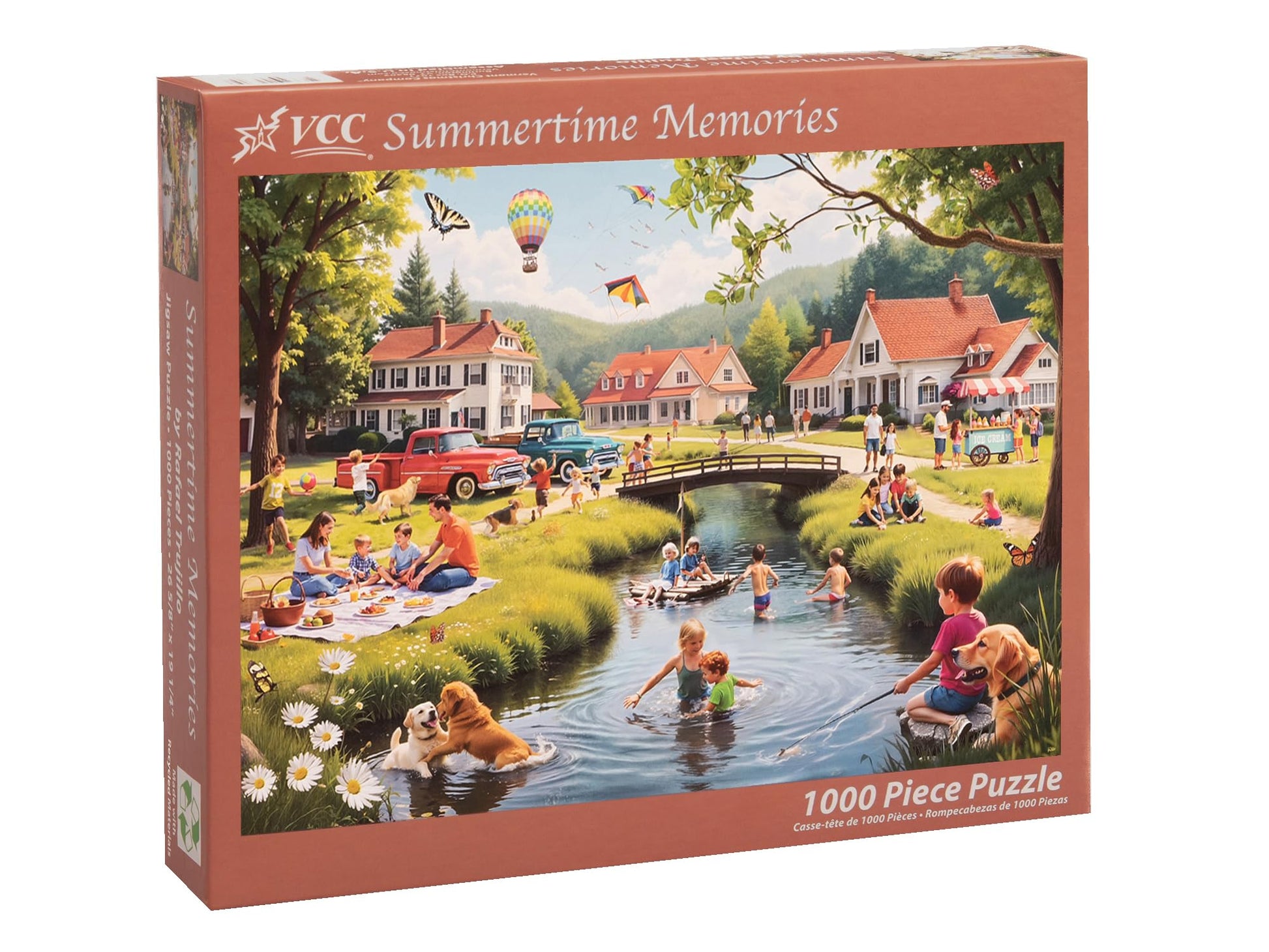 Summertime Memories 1000 Piece Jigsaw Puzzle - Nostalgic Puzzle for Adults & Families - Fully Interlocking Pieces - Stunning High Definition Color