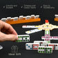 Queensell Mexican Train Dominoes Set with Wooden Hub, Domino Tile Board Games - Double 12 Dominos Set for Family Game Night for Adults and Kids Ages 8