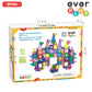 Everplay 140 pc Castle Rocket Magnetic Tiles with Car Set Building Block Toys STEM Educational Learning Magnet Toy Preschool Montessori Boys & Girls