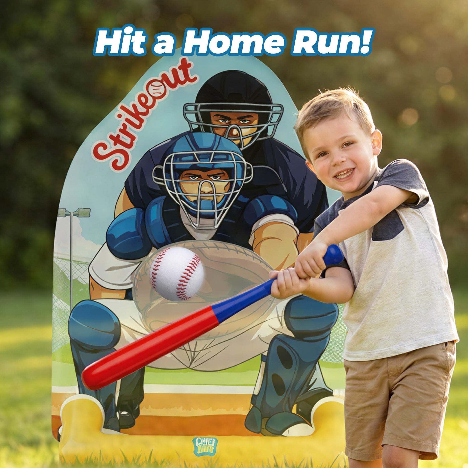 Funscape Kid Inflatable Baseball Pool Toy, Fun Swimming Pool Ball Toss Game
