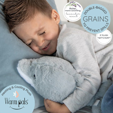 Dolphin - Microwavable & Weighted Plush Stuffed Animal - Heated Plushie for Warmth - Cute, Soft, Cozy Toy for Adults & Children (Boys, Girls