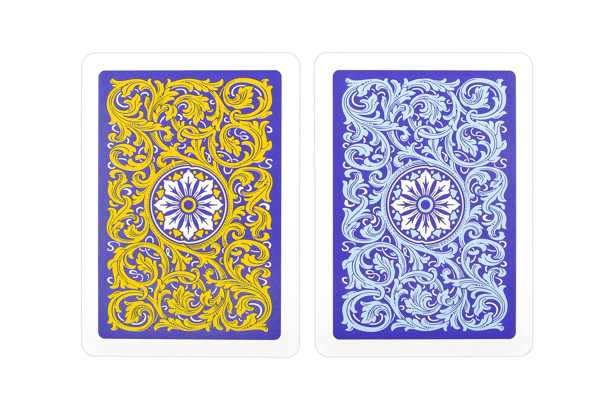 Copag 1546 Neoteric Design 100% Plastic Playing Cards, Poker Size (Standard) Violet/Yellow/Blue (Regular Index, 1 Set)
