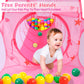 LOJETON 3pc Princess Fairy Tale Kids Play Tent, Oval Crawl Tunnel, Ball Pit for Toddlers, Indoor Outdoor Playhouse Castle Toys, Baby Boys Girls for 3