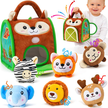 NECTAR BABY Infant Baby 6-12 Months Stuffed Animals Toys with Multi-Sensory