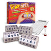 Geospace Word Spin Deluxe Family Edition for Adults & Kids - The Award Winning Magnetic Word Game with 20 Magnetic Spin Wheels, Timer & Score Pad
