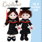 June Garden Personalized 15" Graduation Gifts - Personalized Name, Text and Year - Soft Plush Dolls with Cap and Gown - Gifts for Preschool