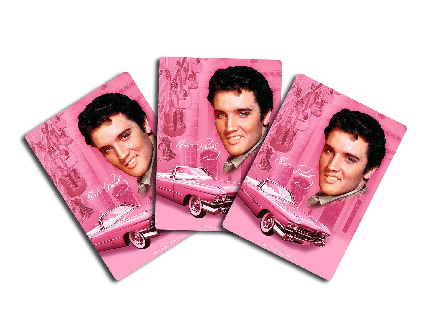 Midsouth Products Elvis Playing Cards - Elvis Presley Pink with Guitars