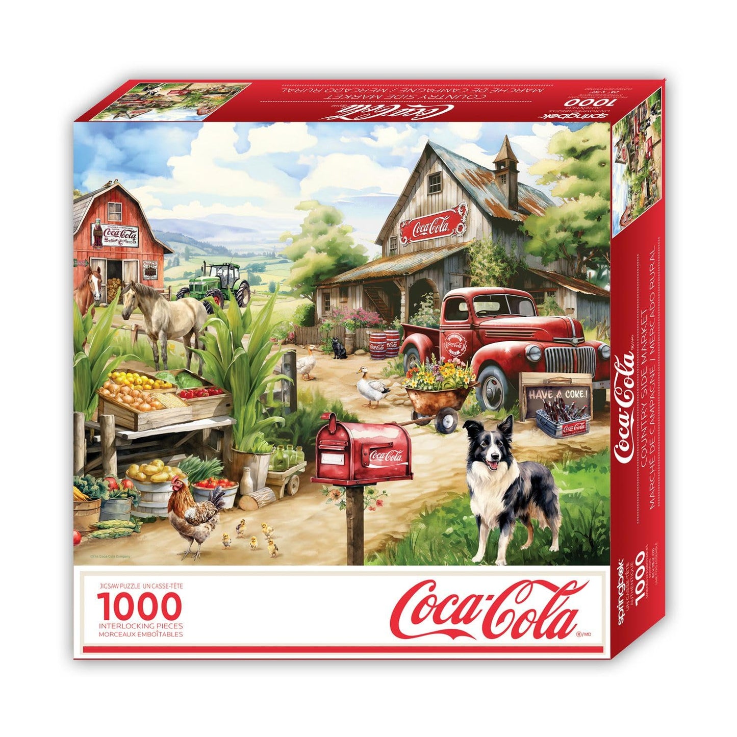 Springbok Coca-Cola Countryside Market 1000 Piece Jigsaw Puzzle for Adults