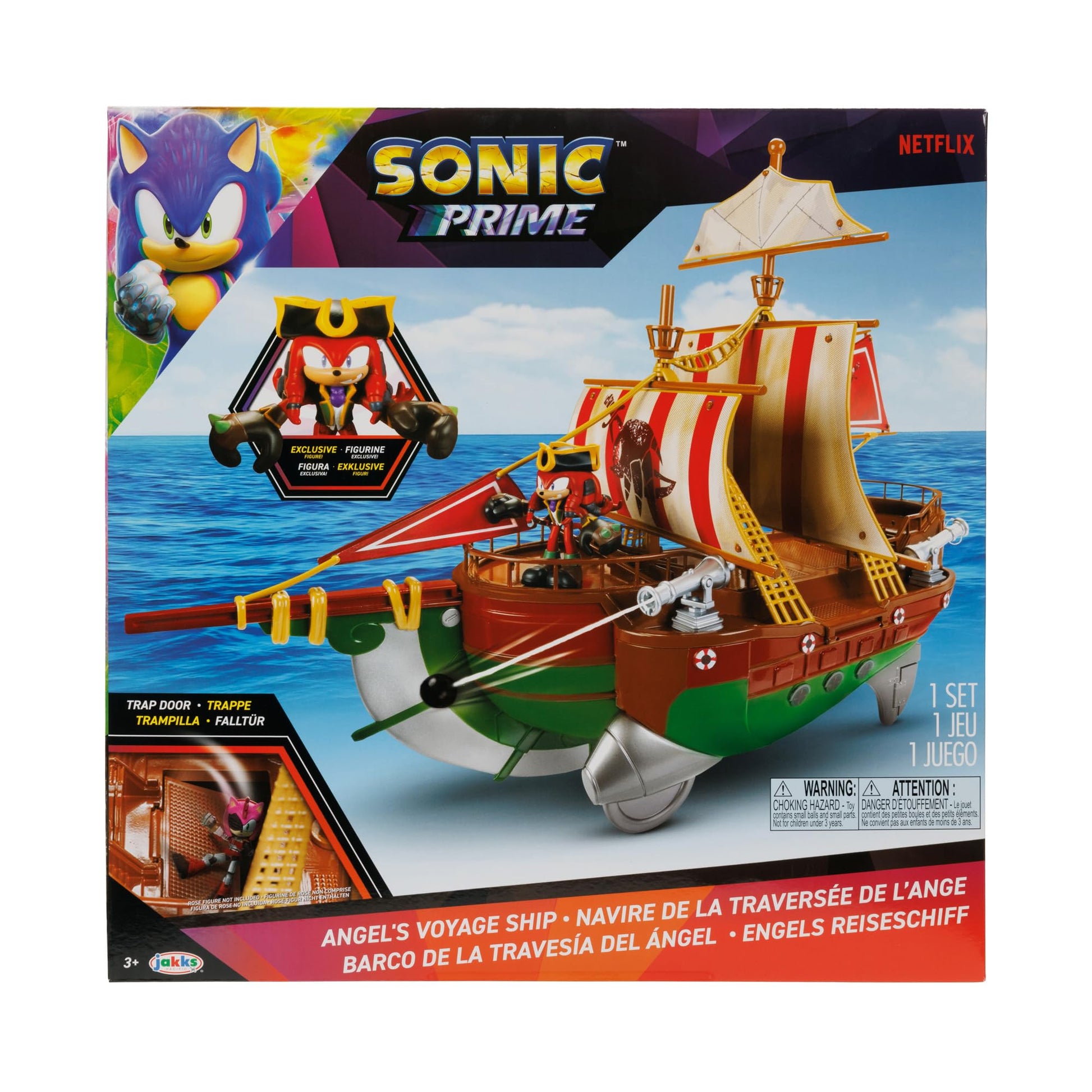 Sonic Prime 2.5" Action Figure Playset Pirate Ship