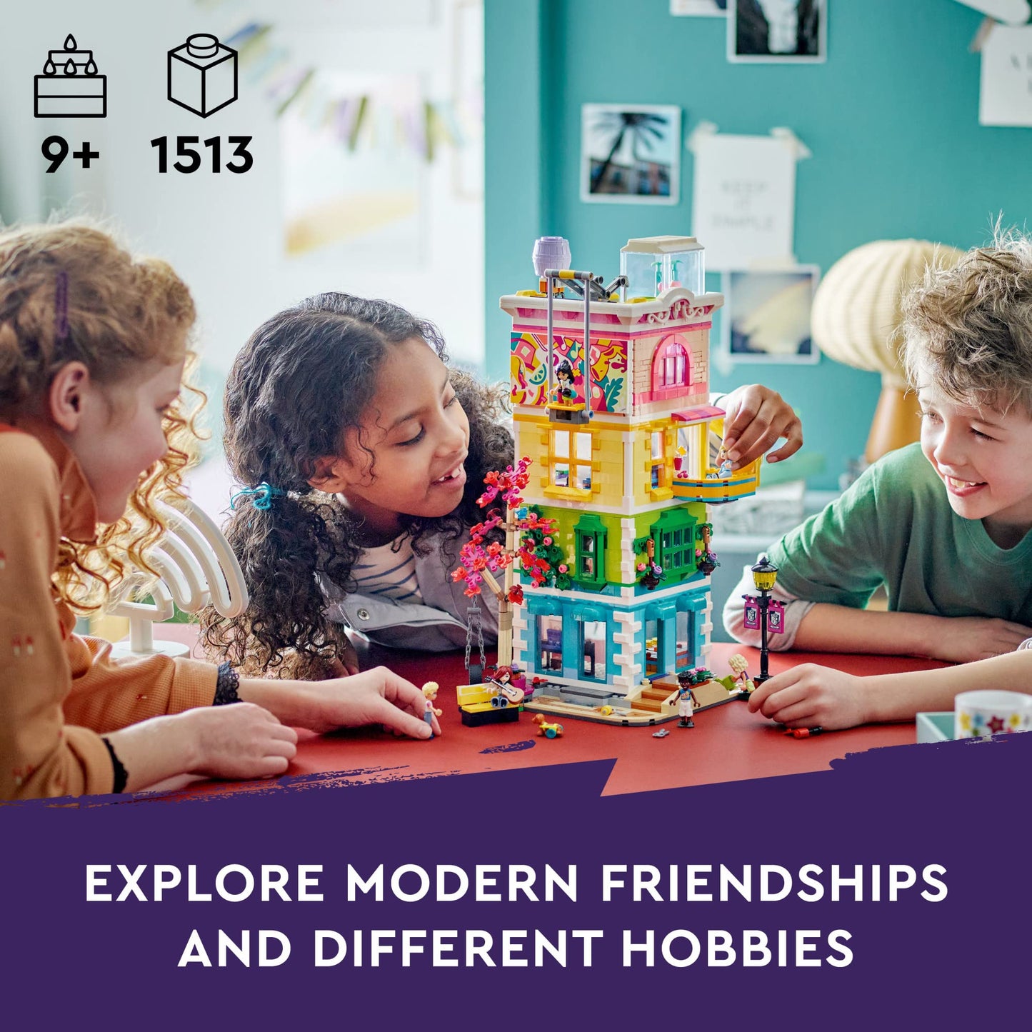 LEGO Friends Heartlake City Community Center 41748 Building Toy Set; Creative Challenge for Ages 9+, Includes 6 Mini-Dolls, a Pet Dog and Lots of