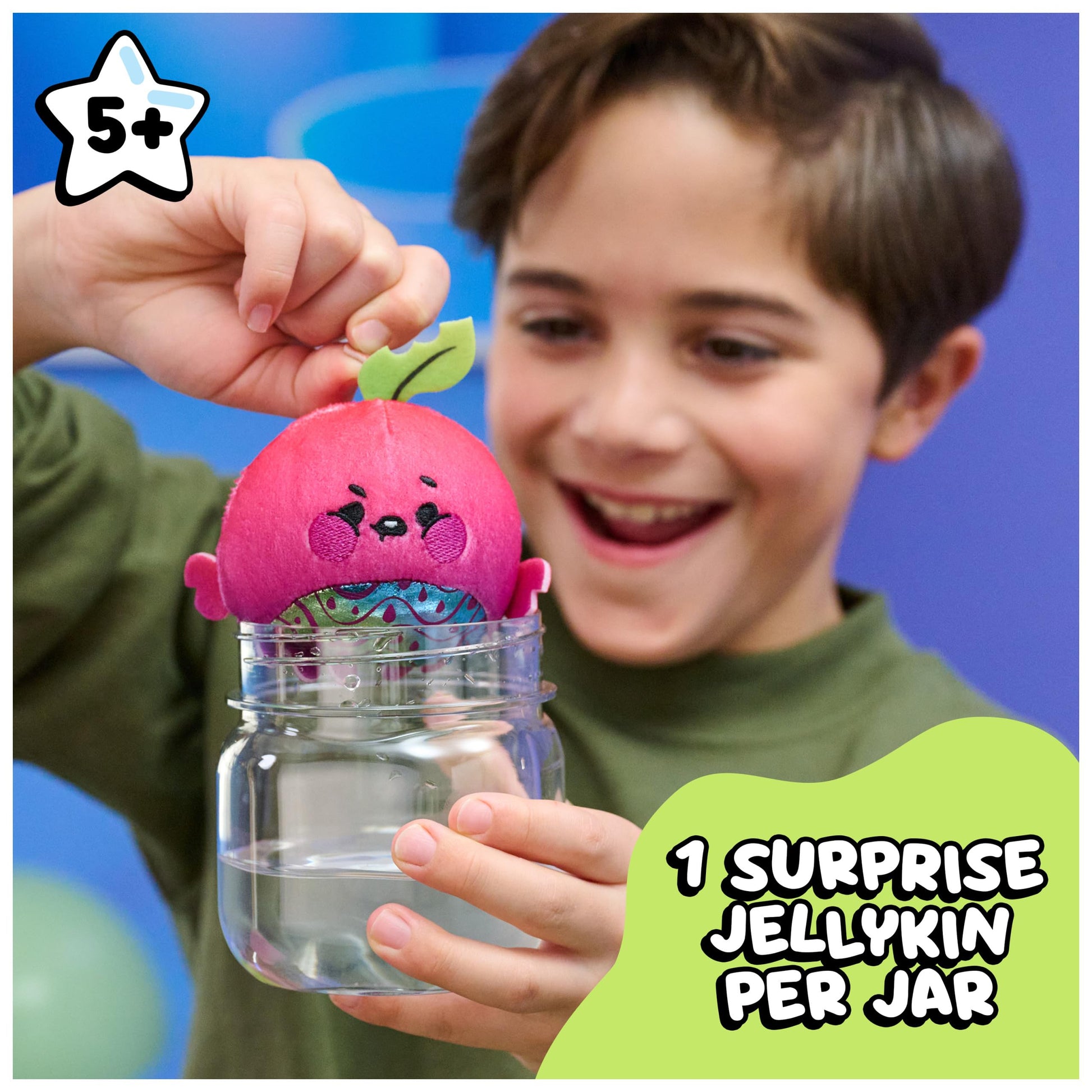 Magic Jellykins Surprise Plush Jar 2-Pack, Magical Transforming Water-Activated Toys, Series 1, Mystery Box Plushies for Ages 5 and Up, Multicolor, 3”