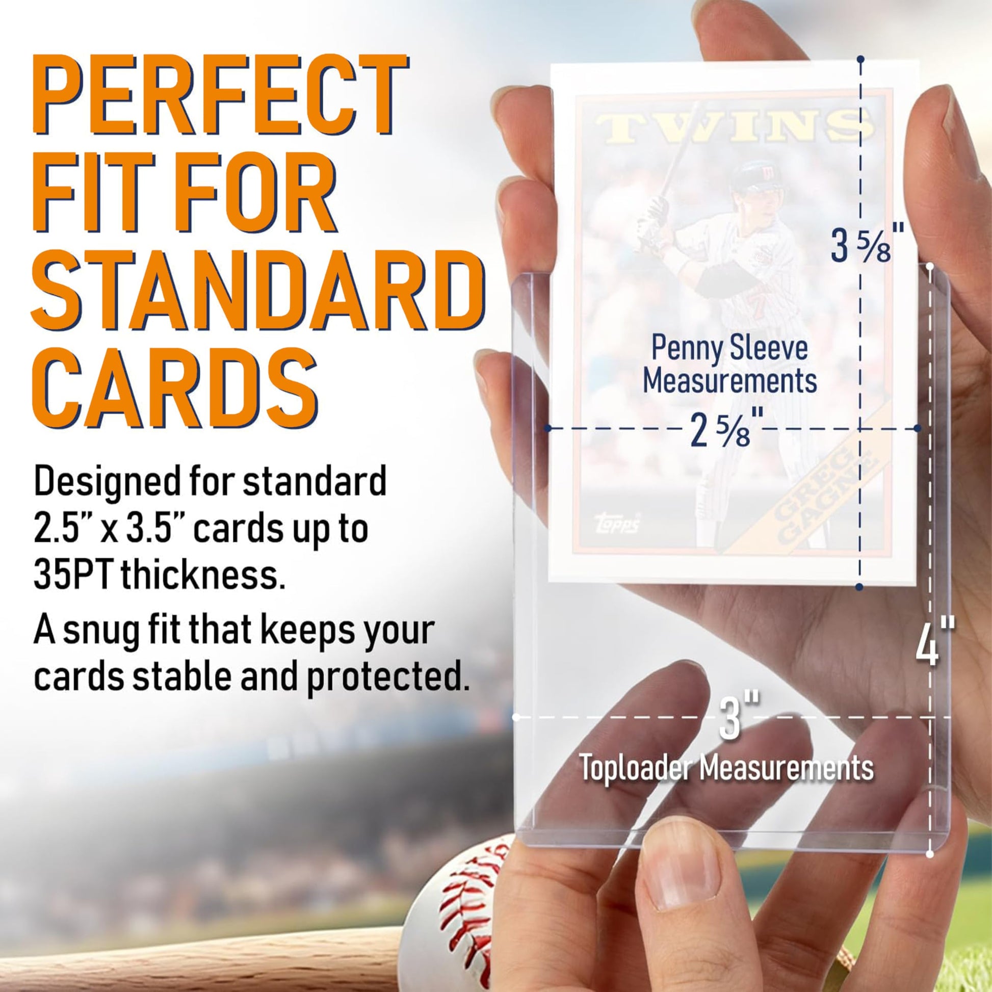 310 Card Sleeves Top Loaders for Cards,Premium Plastic Baseball Card Sleeves,3"x 4"Trading Cards Holder,Sports Baseball Football Game Cards