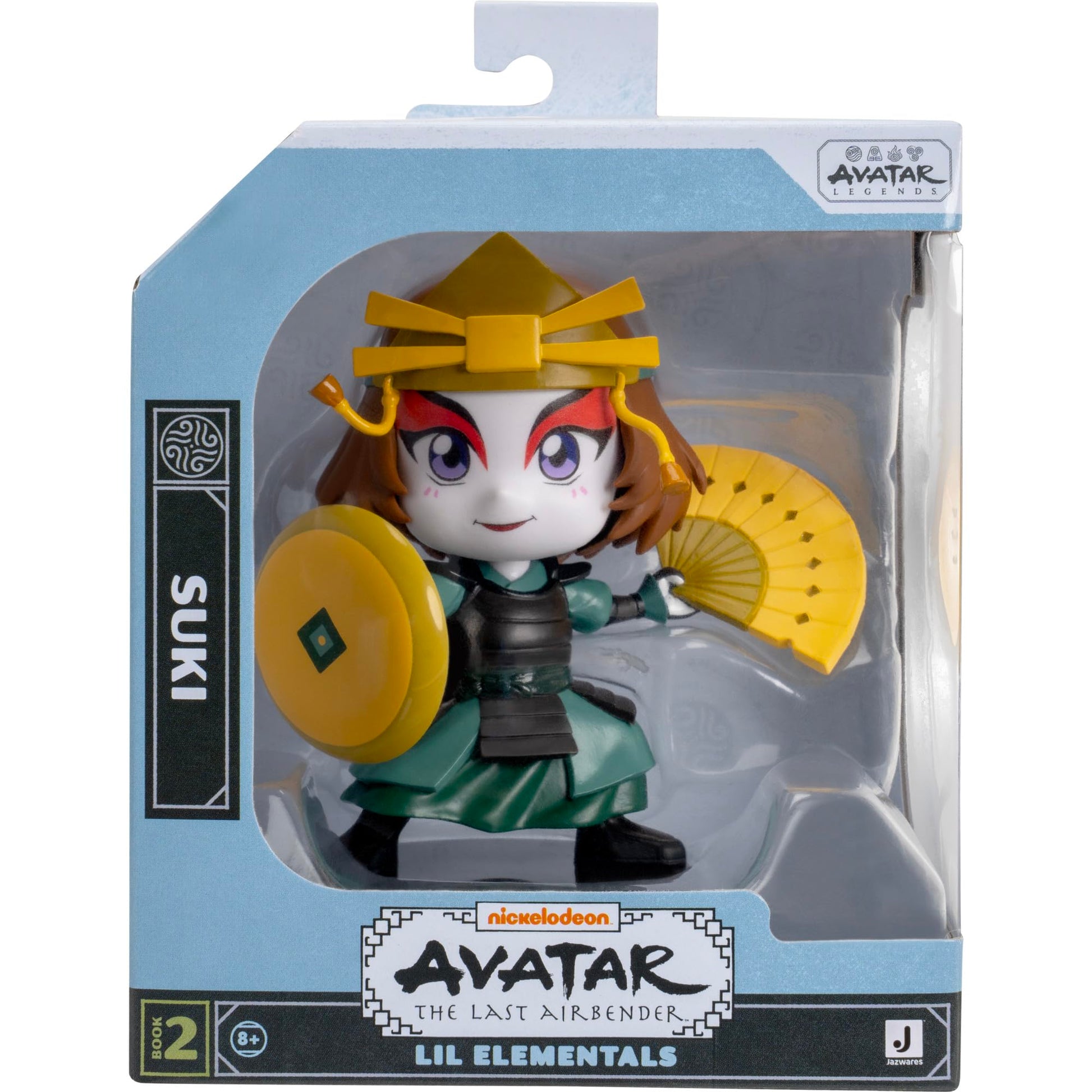Jazwares Avatar: The Last Airbender Suki - 4-Inch Mini Figure in Kawaii Style in Dynamic Pose with Display Base