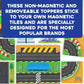 MindWare Flip Formers: Roads - Transform Your Existing Magnetic Building Tiles with These Foil Tile Toppers