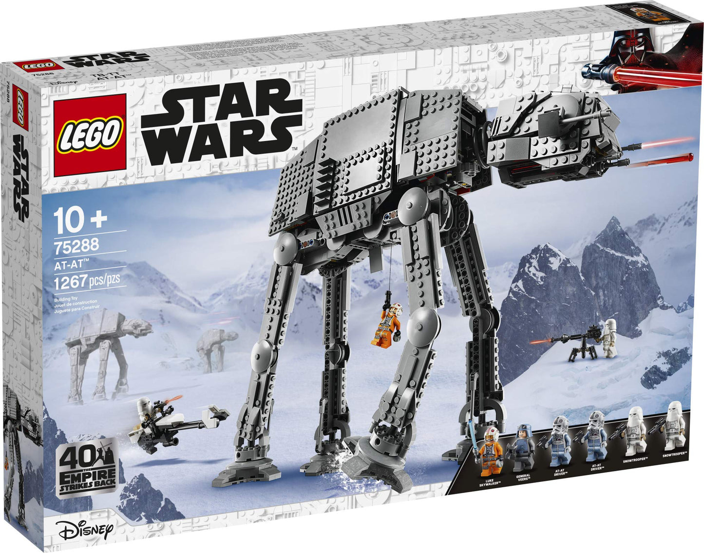 LEGO Star Wars at-at Walker 75288 Building Toy, 40th Anniversary Collectible Figure Set, Room Décor, Gift Idea for Kids, Boys & Girls with 6