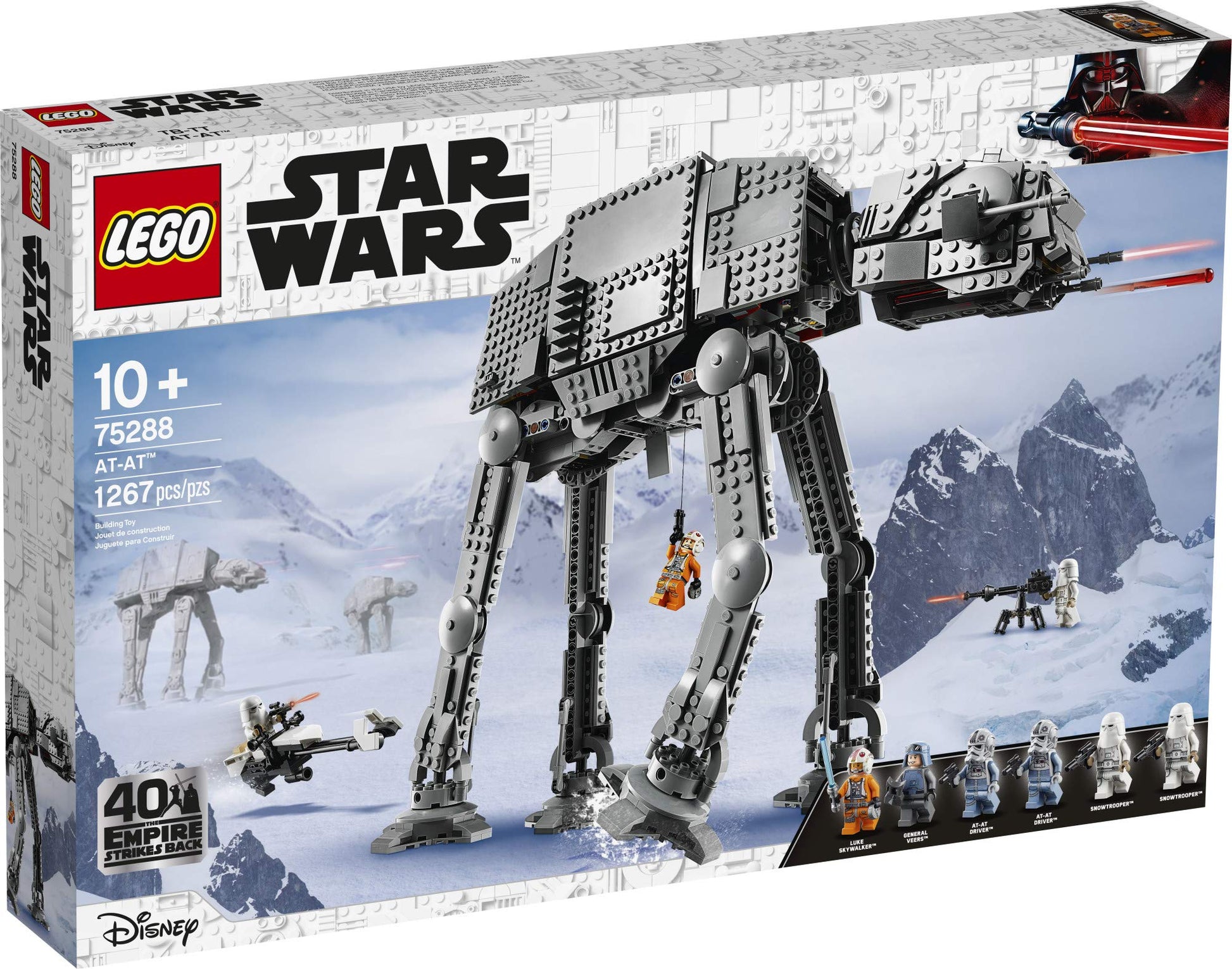 LEGO Star Wars at-at Walker 75288 Building Toy, 40th Anniversary Collectible Figure Set, Room Décor, Gift Idea for Kids, Boys & Girls with 6
