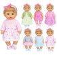 JING SHOW BUSSINESS 6 Sets Baby Girl Doll Clothes Dress for 10-12 Inch Doll Outfits Accessories for Baby Dolls Girl