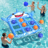 Instaywell Pool Toys Games for Kids & Adults, 72”x54” Giant Inflatable Floating Pool Tic Tac Toe Game with 10 Balls, Pool Game Party Toy Floats