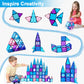 NVHH Magnetic Tiles Kids Toys for 3 4 5 6 7 8+ Year Old Boys Girls Toys Castle Princess Magnetic Building Blocks Educational Toddler Gifts Toy Age 2-4