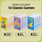 Srenta Kids Card Games Bulk - 12 Pack Classic Card Games for Kids Ages 4-9, Multi Pack Set Includes: Hearts, Go Fish, & Old Maid Playing Cards
