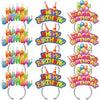 KKBES 12 Pack Party Headbands, Paper Hats for Adults and Kids, 3 Patterns