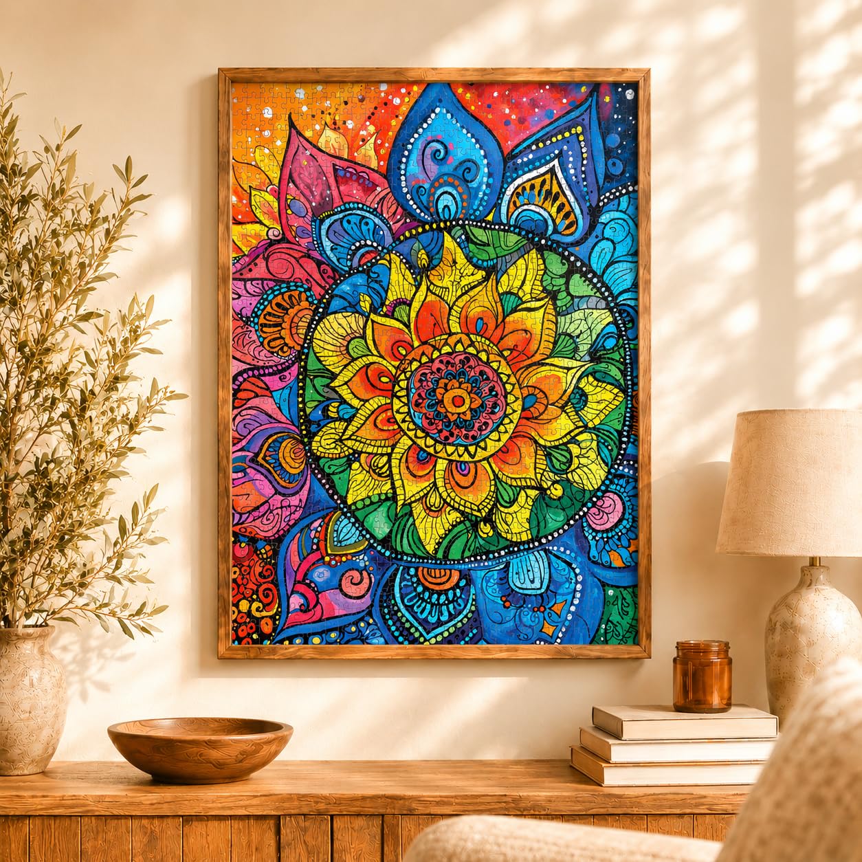 Cross & Glory | Jigsaw Puzzles for Adults | Rainbow Mandala Mirage