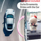 Dincken Sliding Base for 17cm/6.69in Dolls (No Doll), Accessories for 6.69in Dolls, Slideway for Small Dolls and Dashboard Ornaments (for Screen Rear