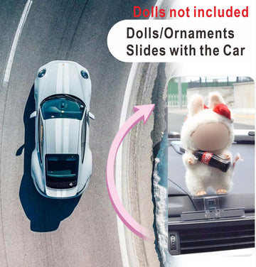 Dincken Sliding Base for 17cm/6.69in Dolls (No Doll), Accessories for 6.69in Dolls, Slideway for Small Dolls and Dashboard Ornaments (for Screen Rear