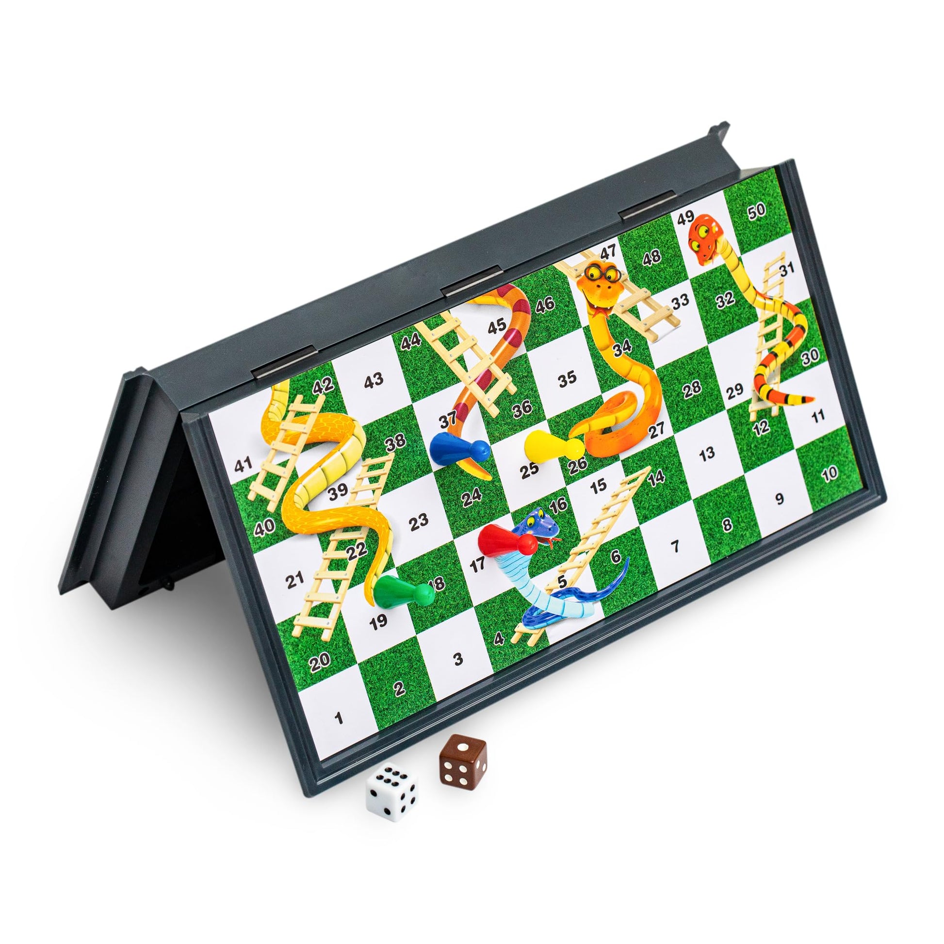 Magnetic Snakes and Ladders Board Game Set - 9.6 Inches