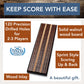 WE Games Classic Dark Oak Cribbage Board Set 3 Track Solid Wood Sprint Board with Metal Pegs, Family Games, Living Room Decor, Travel, Outdoor