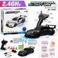 RC Drift Car, 1:24 Remote Control Car with LED Lights, 3 Batteries Black