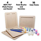 VHALE DIY Paint Your Own Picture Frame, 4 Sets of MDF Wood Photo Frames (5 x 7 inch) with Stand, for Children to Paint and Decorate, Classroom Arts