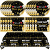 41Pcs We Will Miss You Decorations Rude That You'Re Leaving But Ok Party Supplies Black Gold Plates Napkins Tablecloth, for Coworker Leaving Farewell
